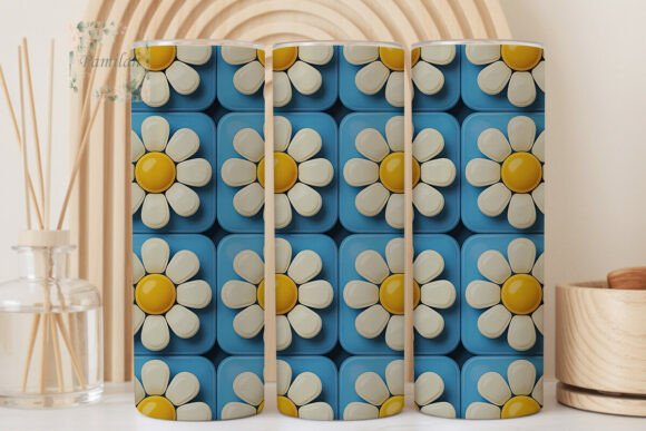 3D Daisy Bloom 20oz Tumbler Wrap: Style Meets Functionality
