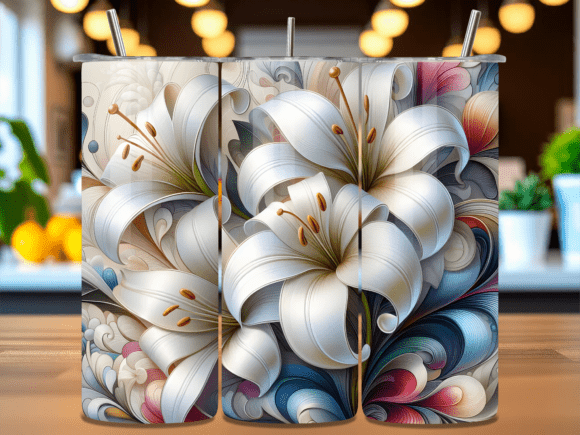 3D Floral Lily Art Tumbler Wrap PNG: A Smart Choice for Custom Creators