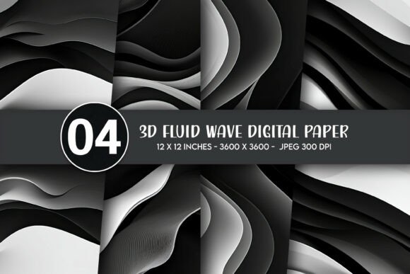 3D Fluid Wave Digital Paper: Creative Design for Every Project