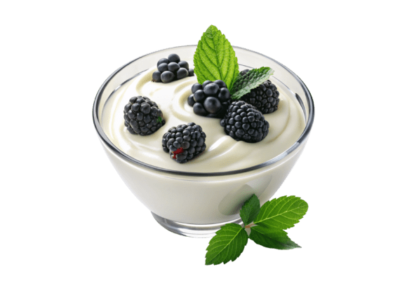 3D Fresh Yogurt with Mixed Berries PNG: A Versatile Design Asset for Creative Projects