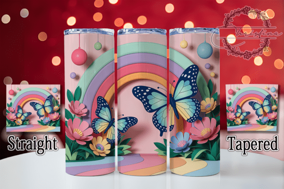 3D Instant Elegant Butterfly Tumbler: A Stylish Digital Design for Creative Drinkware Projects
