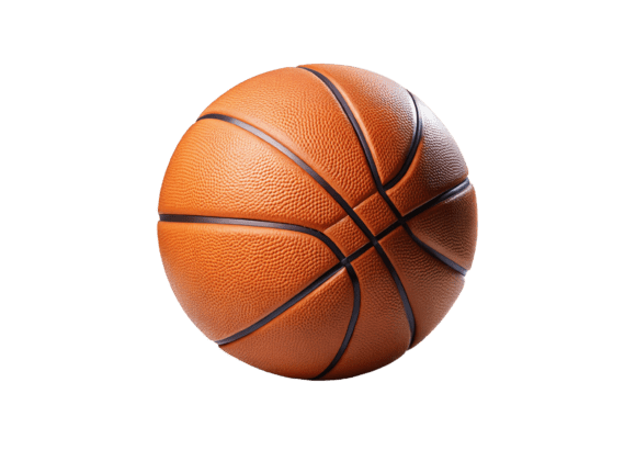 3D Render of an Orange Basketball