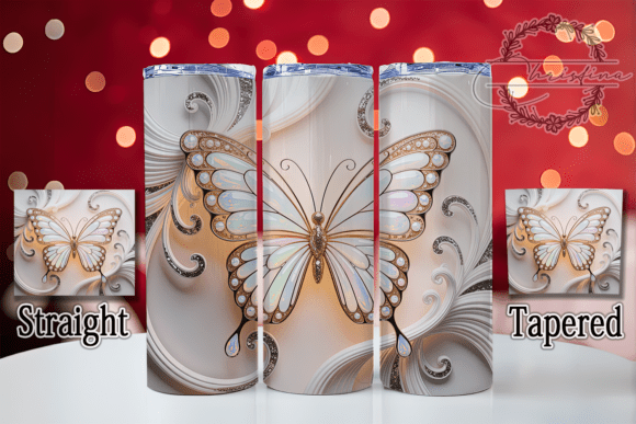 3D Sparkling Glitter Butterfly Tumbler Design – A Vibrant Addition to Your Drinkware Projects