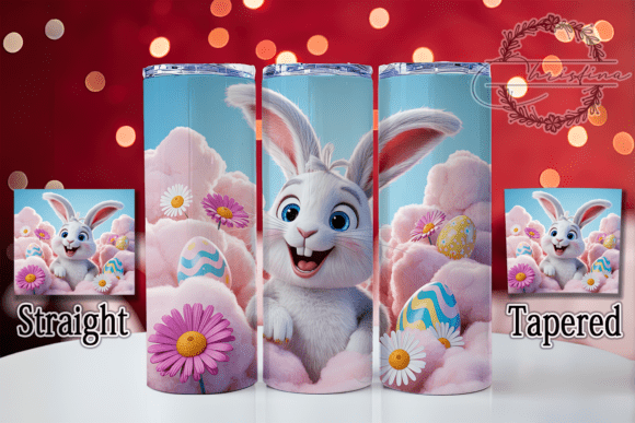 3D Whimsical Easter Bunny Egg Tumbler: A Creative Digital Design for Custom Drinkware