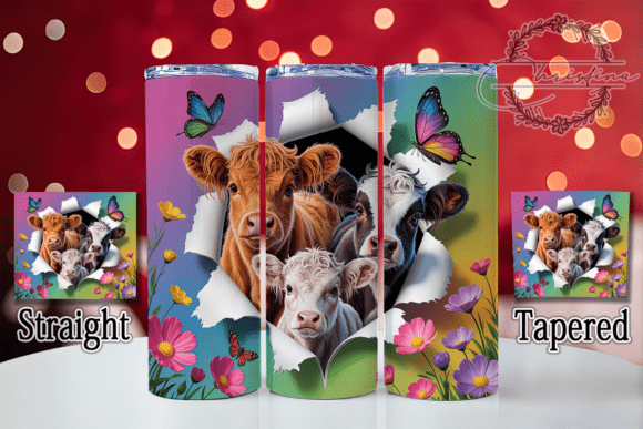 3D Whimsical Floral Cow Tumbler: A Splash of Fun for Creative Drinkware Projects