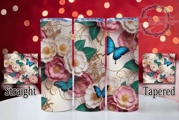 3D Whimsical Spring Garden Butterfly: A Versatile Design for Creative Drinkware Projects
