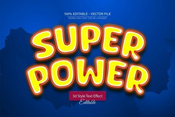 Comic Style Super Power 3D Text Effect: A Flexible Design Resource
