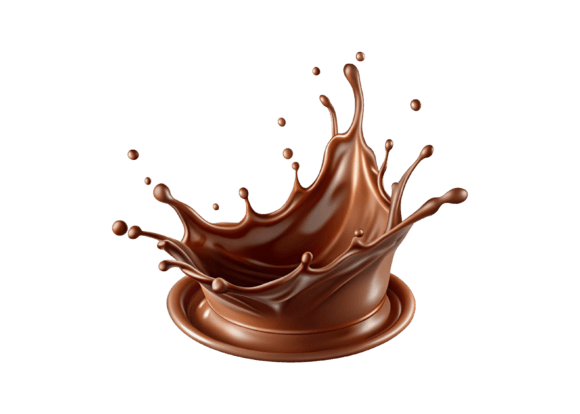 Dynamic Chocolate Liquid Splash 3D PNG: A Versatile Design Asset for Modern Creatives