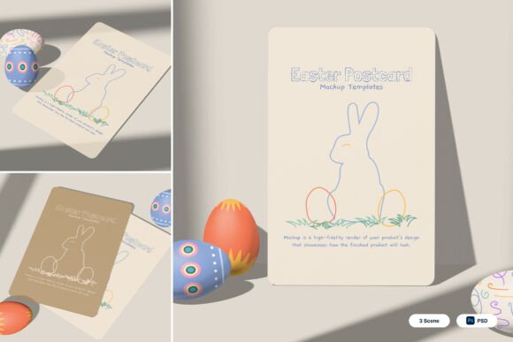 Easter Postcard 3D Mockup: A Practical Design Tool for Spring Celebrations