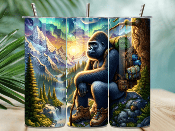 Elevating Tumbler Design with the Hiking Gorilla Mountain 3D Tumbler Wrap