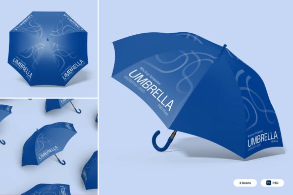 Enhance Your Brand Presentation with the Umbrella 3D Mockup