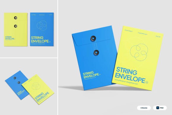 Enhance Your Design Projects with the String Envelope 3D Mockup