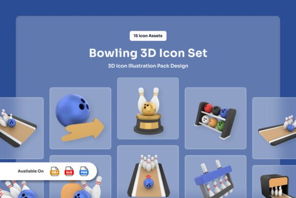 Enhancing Your Design Projects with the Bowling 3D Icon Set: Fun Sport Assets