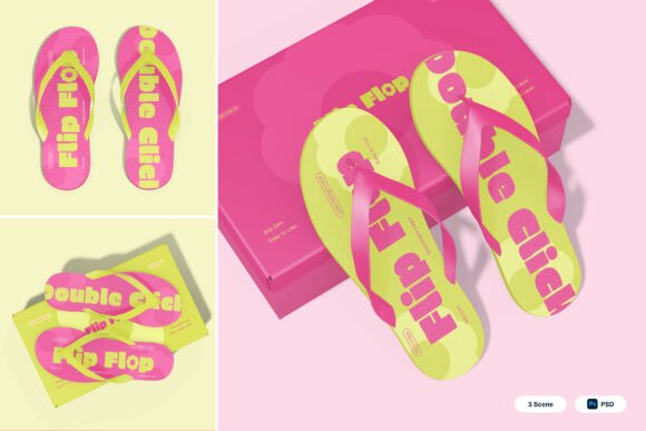 Flip Flop 3D Mockup: A Practical Tool for Summer-Themed Visual Design