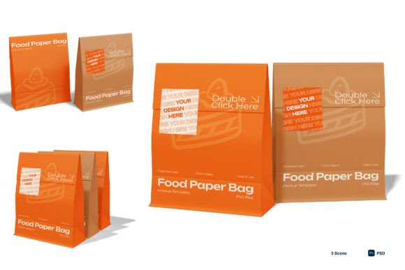 Food Paperbag 3D Mockup: A Versatile Solution for Modern Food Branding