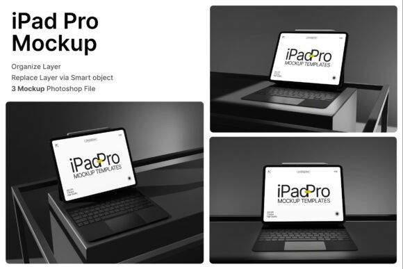 iPad Pro 3D Mockup for Dynamic Digital Presentations