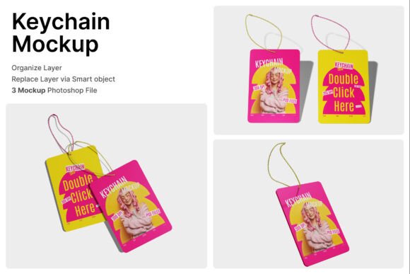 Keychain 3D Mockup: A Practical Tool for Accessory Branding and Merchandise Presentation