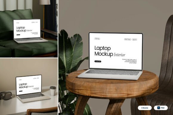 Laptop 3D Mockup: Enhancing Digital Branding and Technology Presentations