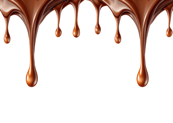 Melted Chocolate Dripping 3D Icon