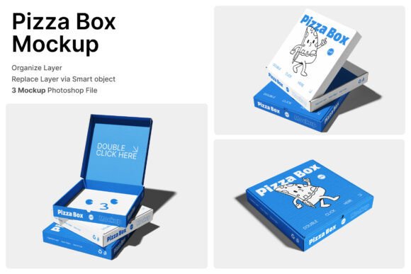 Pizza Box 3D Mockup: Realistic Packaging Design for Brand Presentation