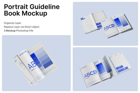Portrait Guideline Book 3D Mockup: A Smart Tool for Professional Branding and Presentation