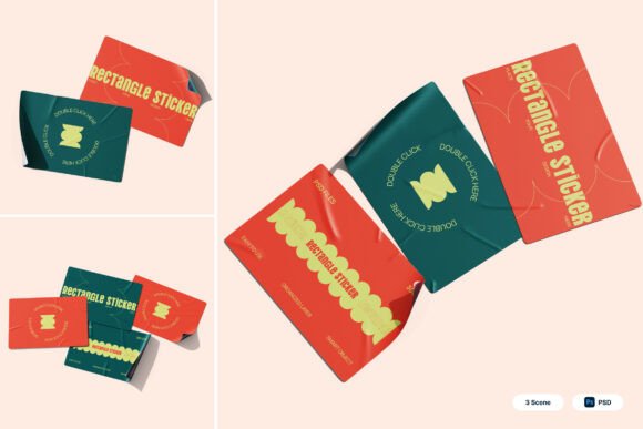 Rectangle Sticker 3D Mockup: A Practical Tool for Realistic Packaging and Branding Presentations