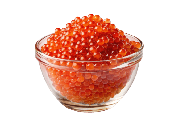 Red Fresh Grainy Salmon Caviar 3D PNG – A Versatile Design Resource