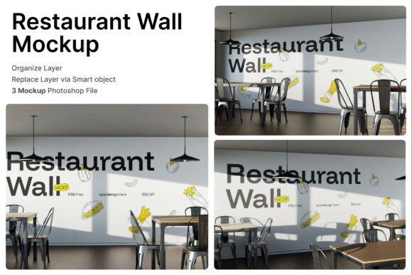 Restaurant Wall 3D Mockup: A Practical Tool for Realistic Branding and Visual Presentations