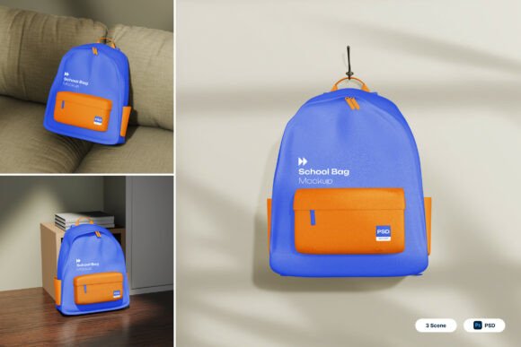 School Bag 3D Mockup: Elevating Branding and Visual Communication