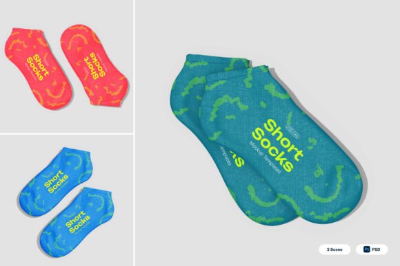 Short Socks 3D Mockup: A Versatile Tool for Fashion and Merchandise Design
