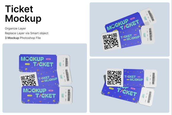 Ticket Events 3D Mockup for Concerts & Festivals